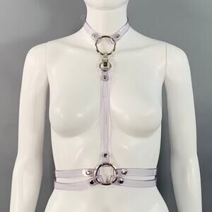 ZANA BAYNE Clear PVC Collar Harness Belt